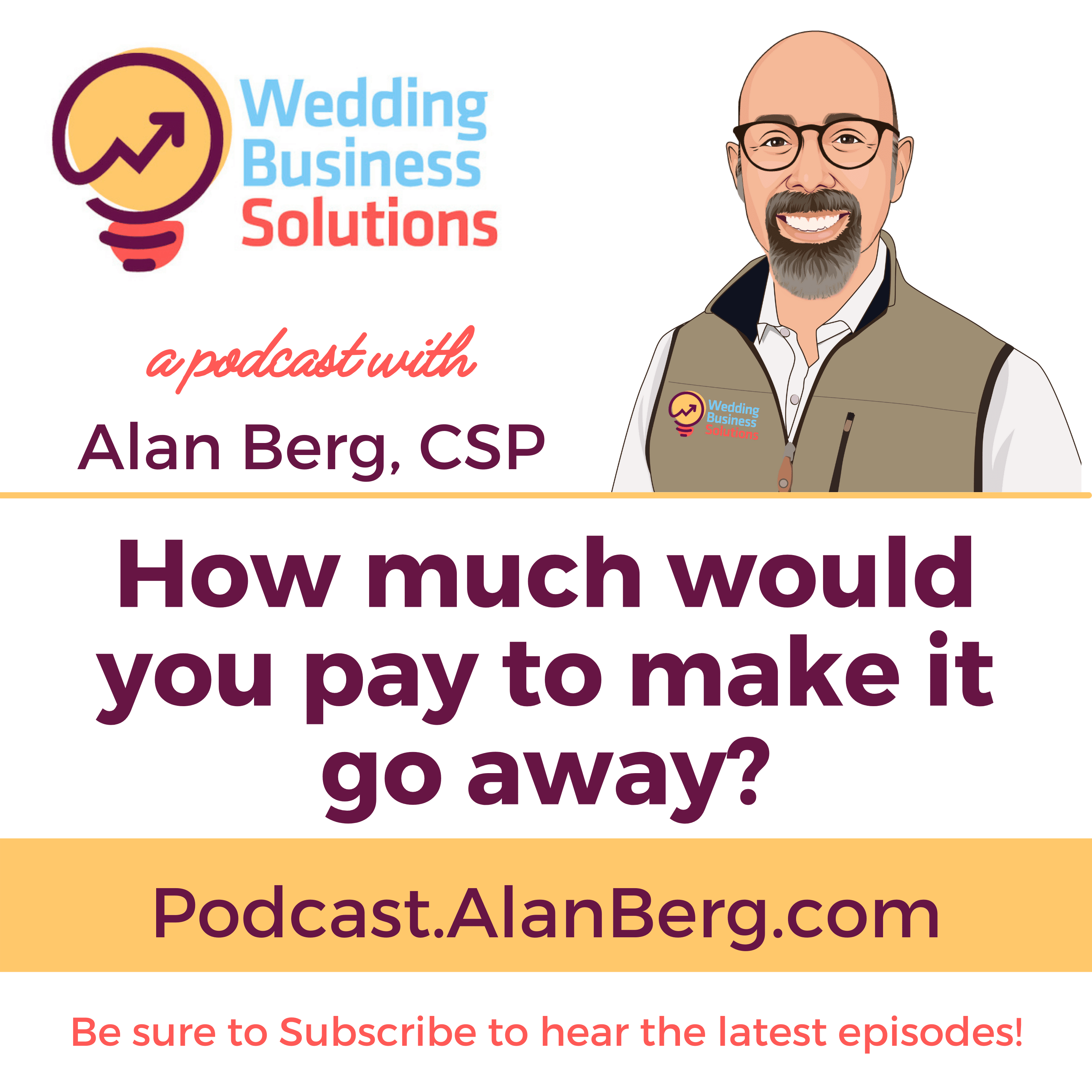 How much would you pay to make it go away? - Wedding Business Solutions Podcast with Alan Berg CSP