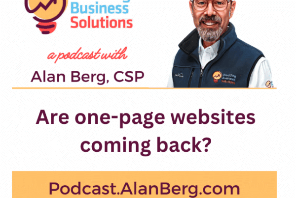 Are one-page websites coming back? - Alan Berg, CSP