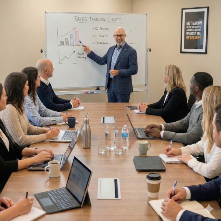 Alan Berg doing sales training