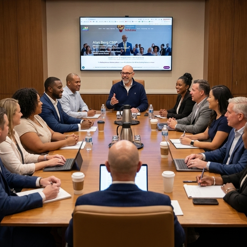 Alan Berg doing a group mastermind training day