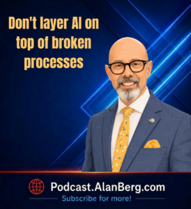 Don't layer AI on top of broken processes - Alan berg, CSP